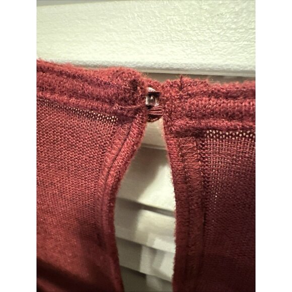 NEW DG2 Diane Gilman Shirt Top Ruffle Cold Shoulder Long Sleeve Size 3X Merlot - Picture 11 of 14